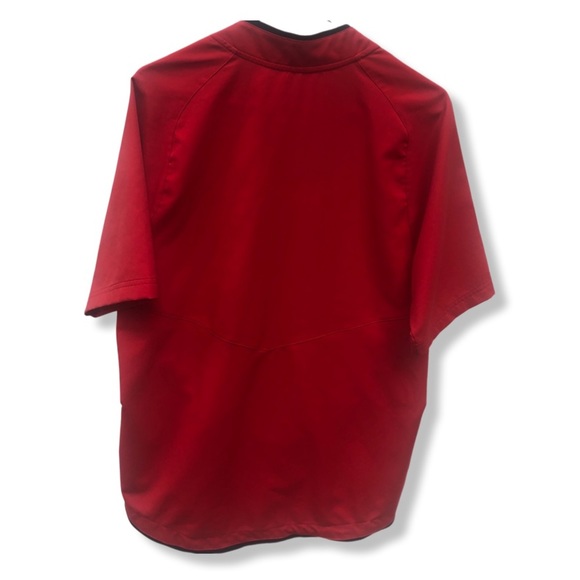NWOT Nike Men's Size Small Red Baseball Batting Warm Up Pullover Shirt - Picture 11 of 13